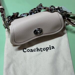 Coach Cream Leather Shoulder Bag Coachtopia Mini NWT
